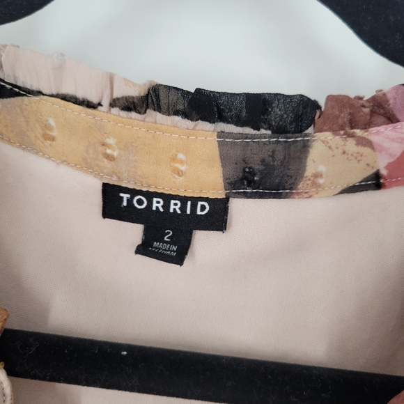 Torrid Mini Clip Dot Front Keyhole Dress Geo Multi Size 2X - Picture 3 of 7